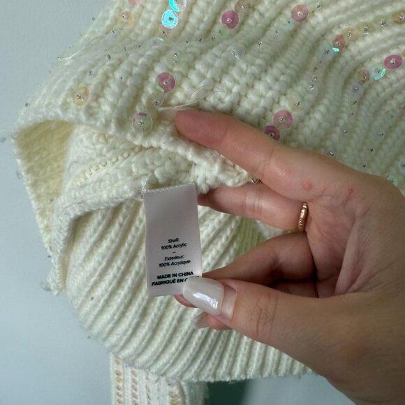 White sequin sweater - Picture 5 of 5